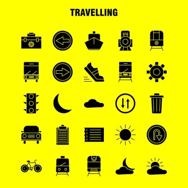 Web, baskı ve mobil Ux/UI için sağlam karakter simgesi seyahat seti. Gibi: araç kutusu, kutu, yapılandırma, ayar, ayarları, dişli, korumak, ayar, piktogram paketi. -Vektör