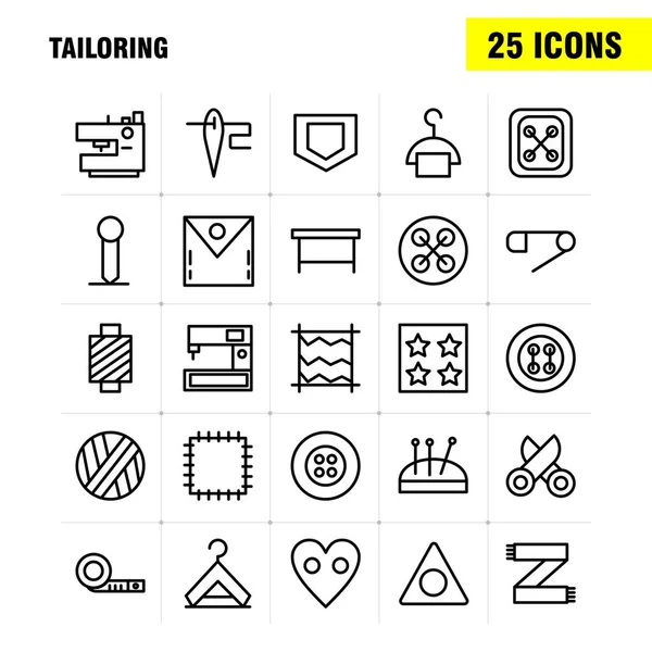 Spastische Lijn Icon Pack Voor Ontwerpers Ontwikkelaars Iconen Van Knit — Stockvector