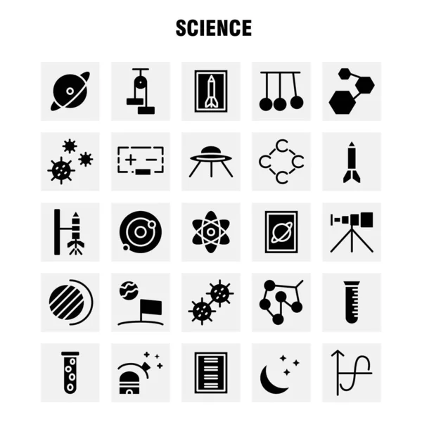 Science Solid Glyph Icon Pack Designers Developers Icons Launch Royal — стоковый вектор