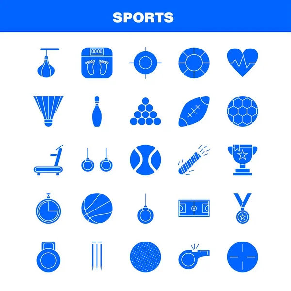 塗りつぶしのグリフ アイコン セット インフォ グラフィック モバイル のためのスポーツ キットや印刷デザイン 以下の重量を持ち上げた スポーツ — ストックベクタ