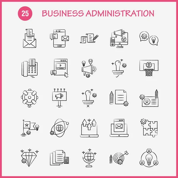 İşletme el çekilmiş Icons Set için Infographics, mobil Ux/UI Kit ve baskı tasarımı. Şunları içerir: Sınıf, sınıf, eğitim, okul, ampul, fikir, saat, ödül, Eps 10 - vektör