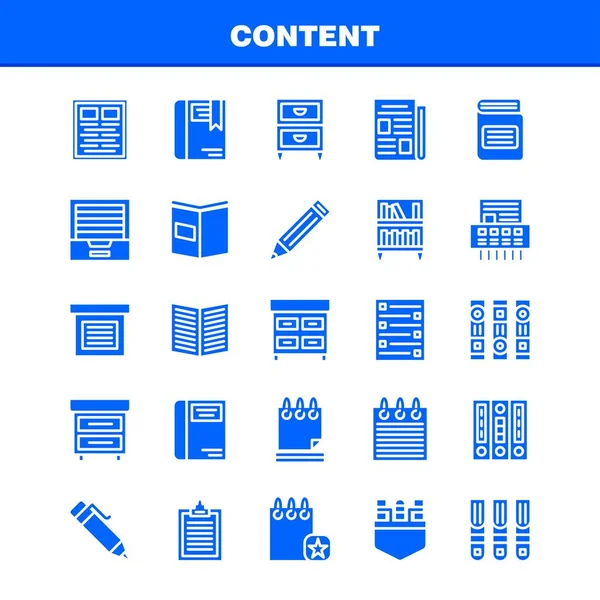 Content Solid Glyph Icon Pack Designers Developers Icons Book Book — стоковый вектор