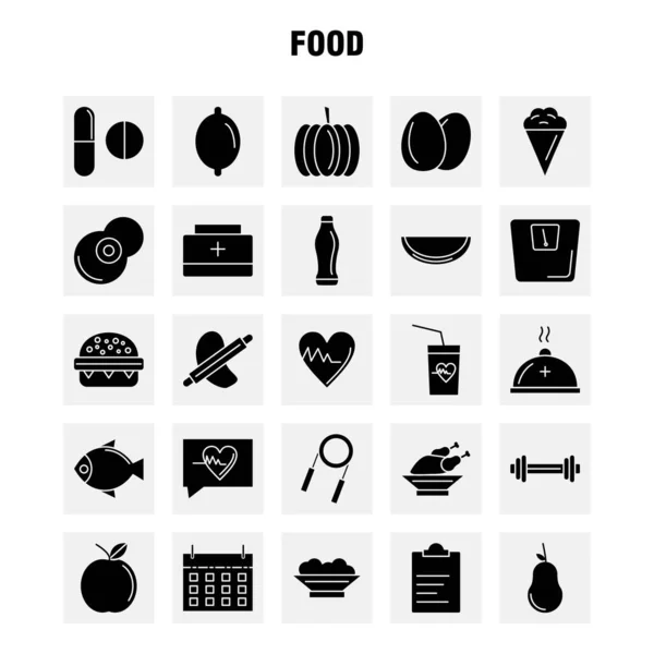 Food Solid Glyph Icon Para Web Print Mobile Kit Tais — Vetor de Stock