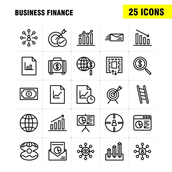 İş Finans satır Icon Pack için tasarımcılar ve geliştiriciler. ŞA