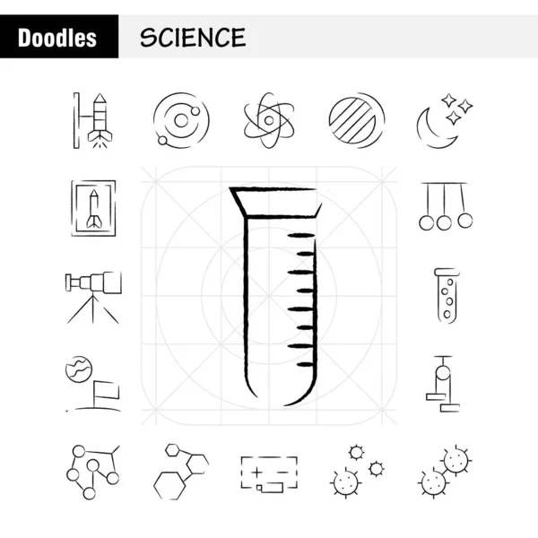 Pack Icônes Dessinées Main Par Science Pour Concepteurs Développeurs Icônes — Image vectorielle