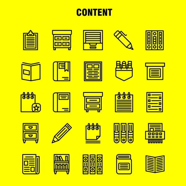 Content Line Icon Pack Designers Developers Icons Book Book Mark — стоковый вектор