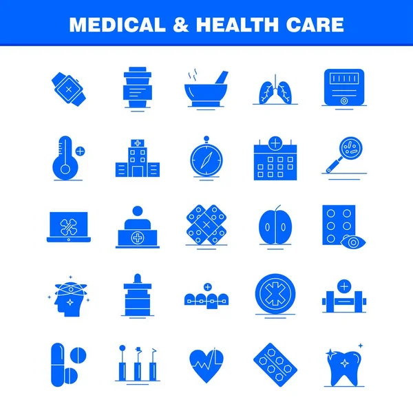 Medical Health Care Solid Glyph Icon Para Web Print Mobile — Vetor de Stock