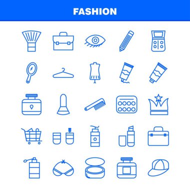 Moda hattı Icons Set için Infographics, mobil Ux/UI Kit ve halkla ilişkiler
