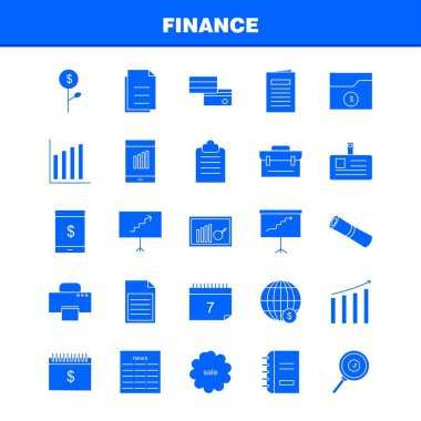 Finans sağlam glif Icons Set Infographics, mobil Ux/UI için Kit ve baskı tasarımı. Şunları içerir: Grafik, iş, oranı, grafik, dosyalar, belgeler, klasörler, metin, koleksiyon Modern Infographic Logo ve piktogram. -Vektör