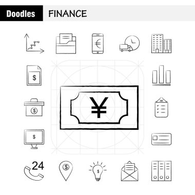 Gıda el çekilmiş Icons Set için Infographics, mobil Ux/UI Kit bir