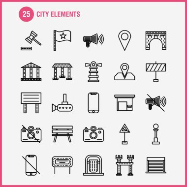Eğlence çizgi Icons Set için Infographics, mobil Ux/UI Kit ve baskı tasarımı. İçerir: Dart oyunu, hedef, Dart, ok, Dart oyunu, hedef, Eps 10 - vektör