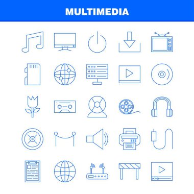 Multimedya satırı simgesi Web, baskı ve mobil Ux/UI için Kit. Gibi: Off, Tarih, güç, başlangıç, geçiş, çiçek, çiçek, botanik, piktogram paketi. -Vektör