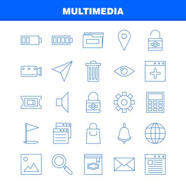 Multimedya satırı simgesi Web, baskı ve mobil Ux/UI için Kit. Gibi: tarayıcı, sayfa, Web, şablon, tarayıcı, sayfa, Web, şablon, piktogram paketi. -Vektör