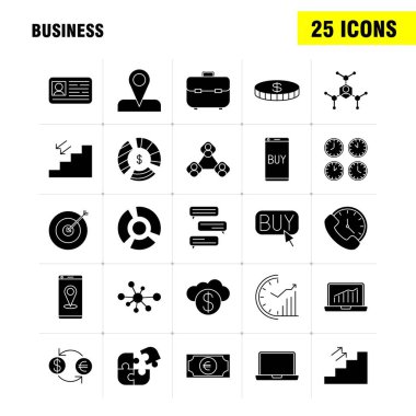 Giyim katı glif simgeler alışveriş ayarla için Infographics, mobil Ux/UI Kit ve baskı tasarımı. Şunları içerir: Kutusu, küp, kare, şekil, izlemek, saat, kol saati, Eps 10 - vektör