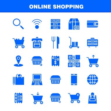 Katı glif Icon Pack tasarımcılar ve geliştiriciler için alışveriş. Simgeler satın almak, Online, satış, satış, alışveriş, alışveriş, yan, vektör çanta