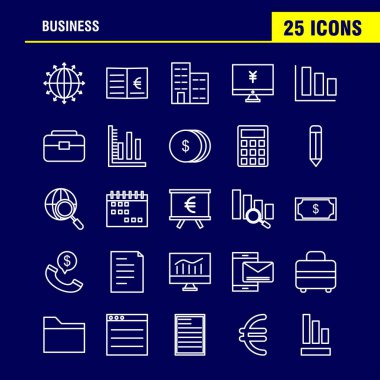 İş hattı Icons Set için Infographics, mobil Ux/UI Kit ve baskı tasarımı. Şunları içerir: Bulut, para, dolar, para, dişli, para, fikir, ampul, koleksiyon Modern Infographic Logo ve piktogram. -Vektör