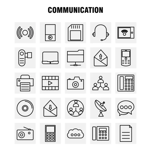 Kommunikationsleitungssymbole Für Infografik Mobiles Kit Und Printdesign Umfassen Laptop Computer — Stockvektor