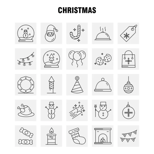 Christmas Line Icon Für Web Print Und Mobile Kit Wie — Stockvektor