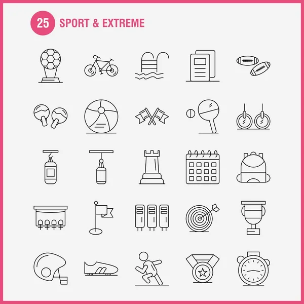 Sport And Extreme Line Icons Set For Infographics, Mobile UX/UI Kit And Print Design. Include: Calendar, Day, Time, Date, Time, Clock, Watch, Timer, Icon Set - Vector