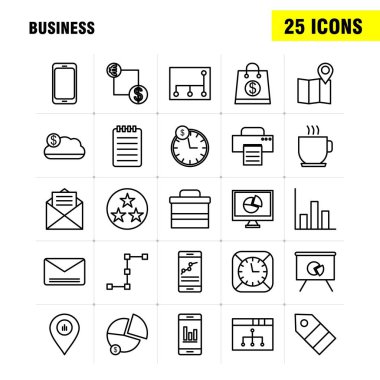 İş hattı Icons Set için Infographics, mobil Ux/UI Kit ve baskı tasarımı. Şunları içerir: Ağ, Internet, paylaşımı, ağ, monitör, paylaşım, arama, bilgisayar, koleksiyon Modern Infographic Logo ve piktogram. -Vektör