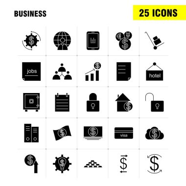 İletişim katı glif Icons Set için Infographics, mobil Ux/UI Kit ve baskı tasarımı. Şunları içerir: Mic, kayıt, kayıt, ses, monitör, bilgisayar, ekran, paylaşım, koleksiyon Modern Infographic Logo ve piktogram. -Vektör