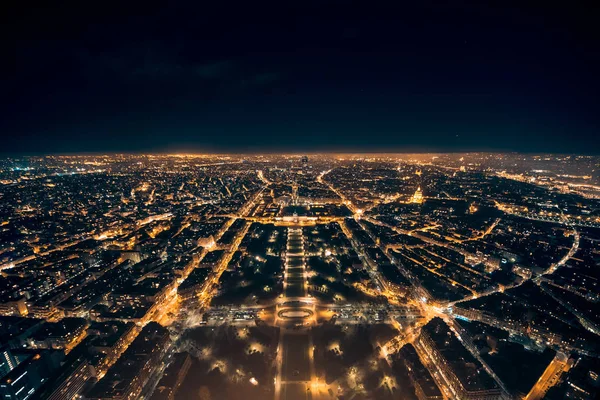 amazing night view from french eiffel tower  beautiful skyline o