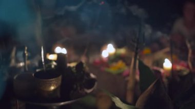 Hindistan 'da puja ya da yajna töreni ve Hindu geleneksel kutsal ritüeli