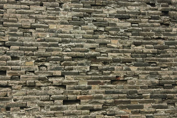 Muro Ladrillo Muralla Fortaleza Pekín Piedras Antiguas — Foto de Stock