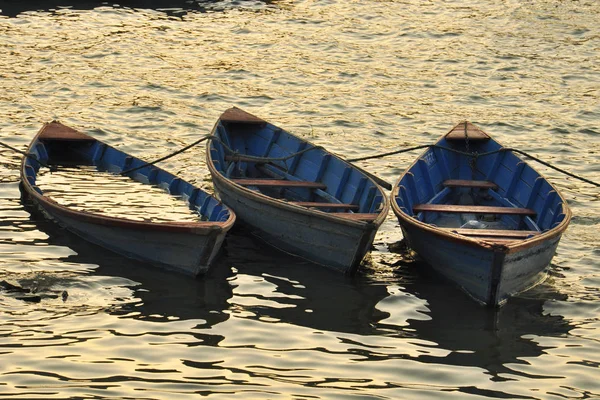 Tekneler ve altın su. Akşam