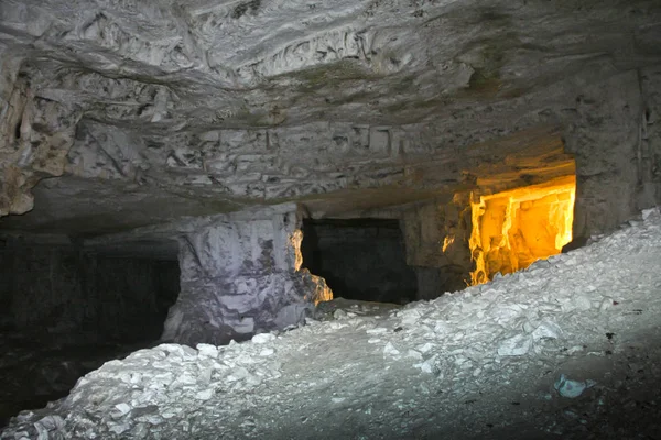 Cuevas Sedequías Cantera Del Rey Salomón Donde Extraía Piedra Para — Foto de Stock