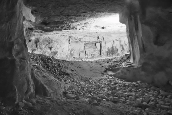 Cueva Tsidkiyagu Sedequías Bajo Ciudad Vieja Templo Mountai —  Fotos de Stock