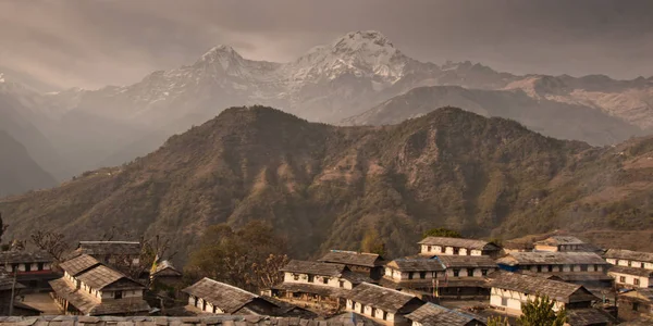 Pueblo Gandryuk Casa Tradicional Nepalí Trekking Campamento Base Annapurna —  Fotos de Stock