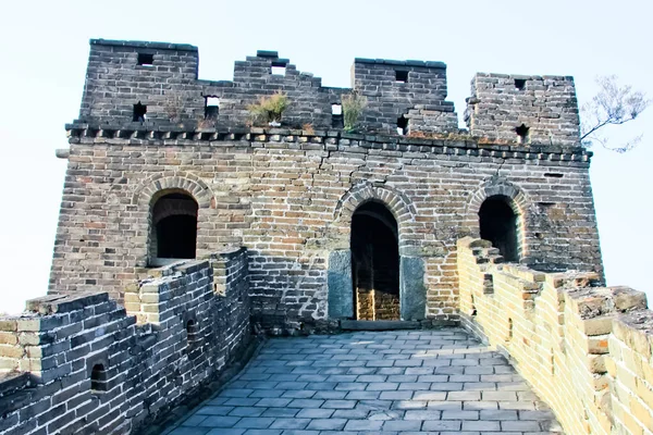 Torre Della Fortezza Trama Mutianyu Grande Muraglia Cinese — Foto Stock