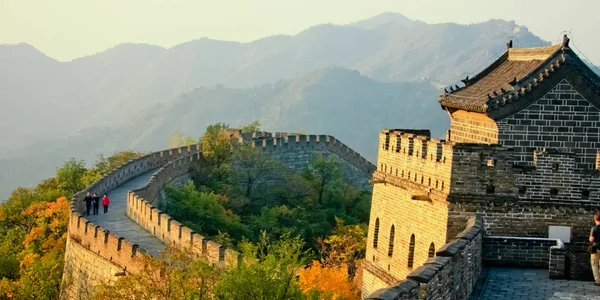Крепость Башня Участок Mutianyu Великой Китайской Стены — стоковое фото