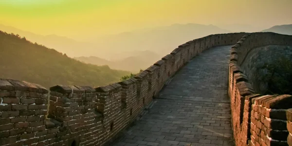 Çin Seddi Üzerinde Duvara Yol Var Çin Duvarına Mutianyu Büyük — Stok fotoğraf