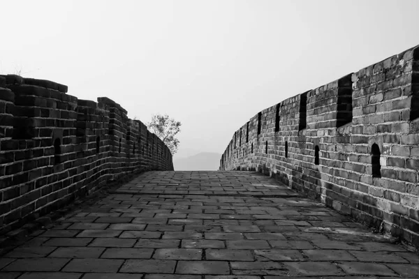 Velkou Čínskou Zeď Zeď Silnici Zobrazit Mutianyu Great Wall Čína — Stock fotografie