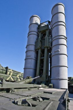 Askeri merkezi Alabino, Moscow region, Rusya Federasyonu: 24 Ağustos 2018: hava füze savunma sistemi. S-300 (Sa-10 Grumble)