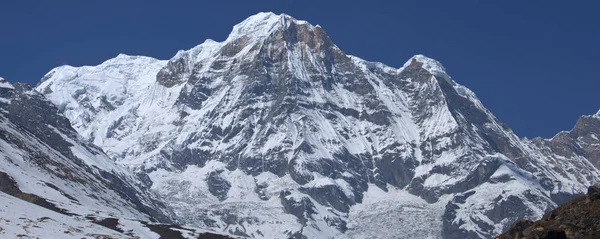 Gunung Salju Annapurna Selatan Pergi Annapurna Base Camp Nepal — Stok Foto