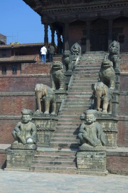 Kahraman Bhaktapur, Nepal: Nyatapole Tapınağı. Beş kat sayısı çatılı Tapınağı. Pagoda stil tapınak bulunan