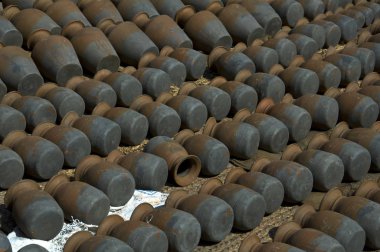 Pota dibinde. geleneksel seramik. tencere -. Nepal.