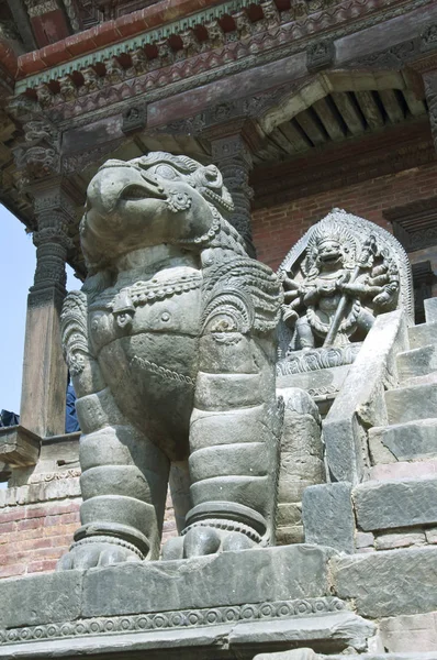 Scale Bhaktapur Nepal Tempio Nyatapole Tempio Coperto Cinque Piani Pagoda — Foto Stock