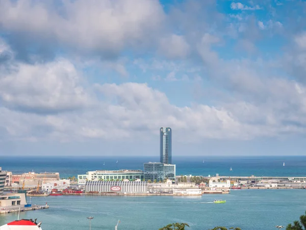 Barcelona España Julio 2017 Vista Del Puerto Barcelona Del Hotel — Foto de Stock