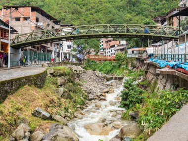 Aguascalientes, Peru - 5 Ocak 2017. Aguascalientes köyünün görünümü
