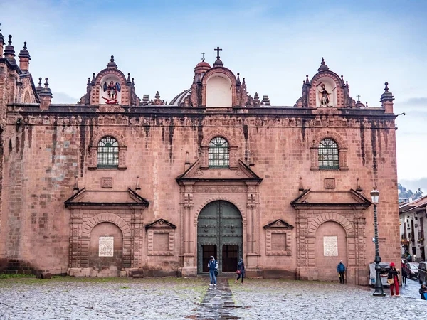 Cusco Perú Enero 2017 Vista Lateral Catedral Del Cusco Ubicada — Foto de Stock