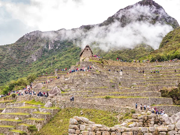 Aguascalientes Peru Január 2017 Kilátás Machu Picchu Fellegvára — Stock Fotó