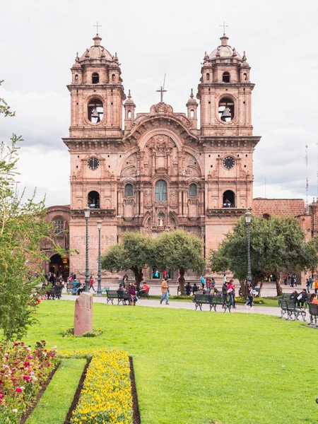 Cusco Perú Enero 2017 Vista Frontal Iglesia Compania Jesús Plaza — Foto de Stock