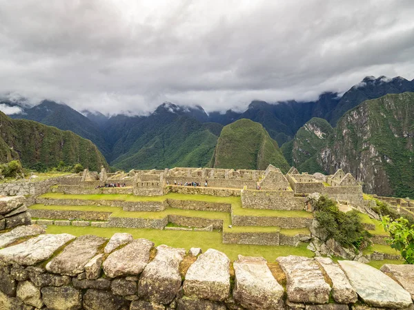 Typowe Konstrukcje Cytadeli Machu Picchu Zdjęcie Stockowe