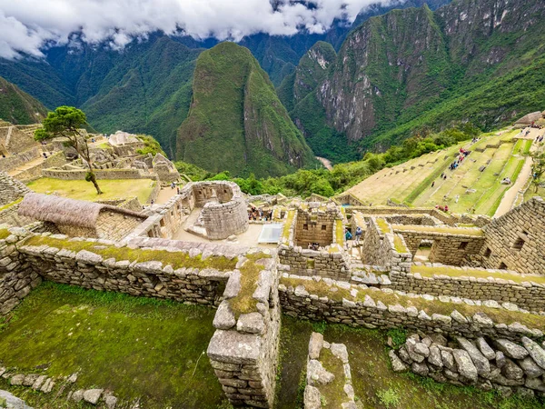 Typowe Konstrukcje Cytadeli Machu Picchu Zdjęcie Stockowe