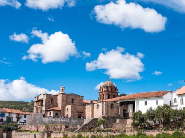 Side view of the Qorikancha temple in downtown Cusco clipart