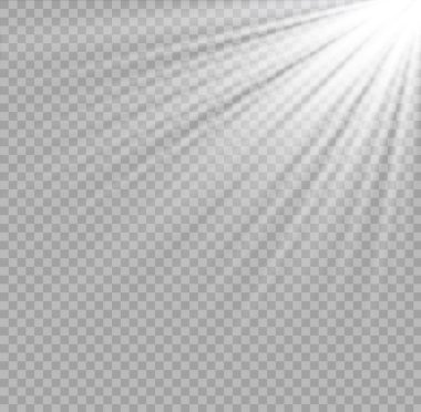 Vektör şeffaf güneş ışığı özel lens flare ışığı efekti. Noel soyut desen. Sihirli toz parçacıklarının köpüklü